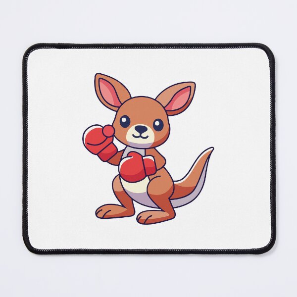 Item preview, Cute Boxing Kangaroo with Red Gloves Cartoon designed and sold by mjowsc.