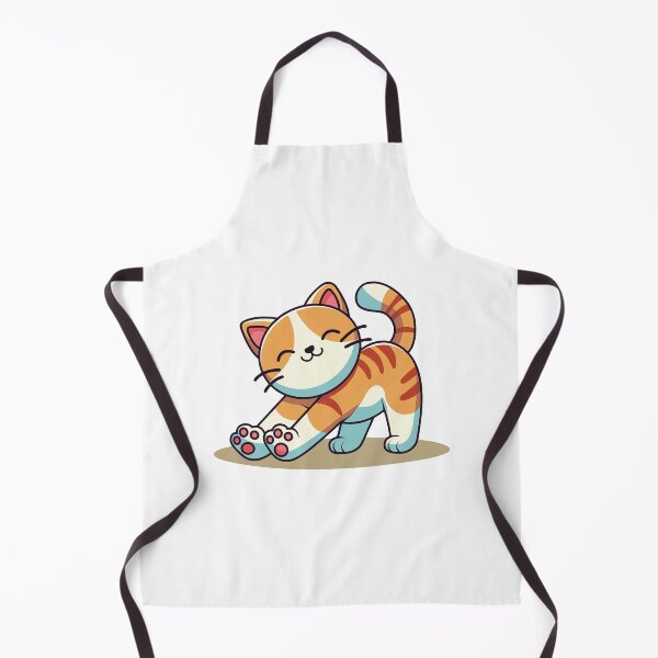 Item preview, Happy Stretching Ginger Tabby Cat Cartoon designed and sold by mjowsc.