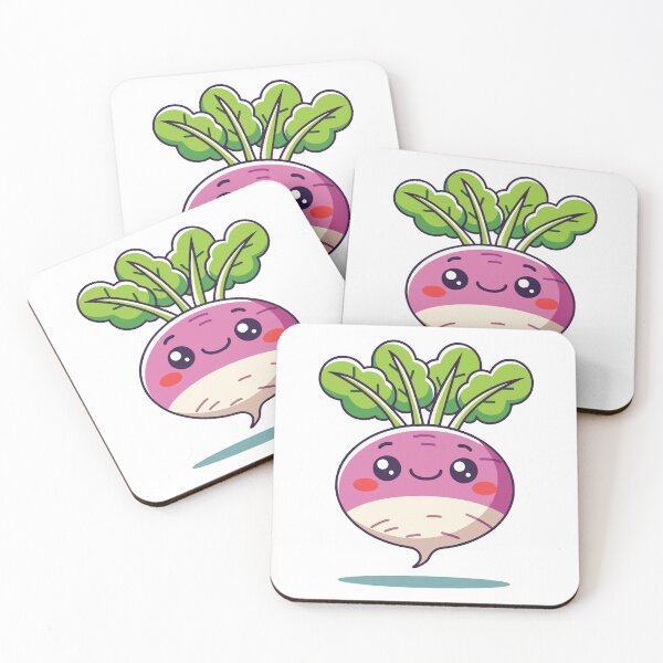 Item preview, Cute Smiling Radish Vegetable Character designed and sold by mjowsc.