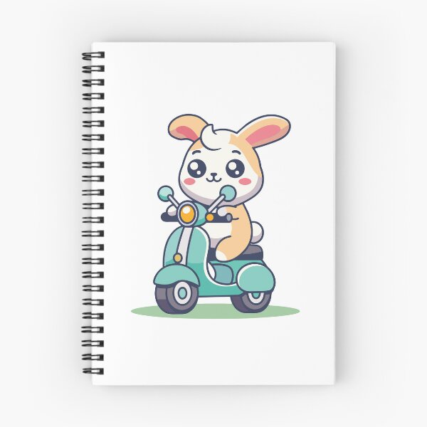 Item preview, Cute Bunny Rabbit Riding a Blue Scooter designed and sold by mjowsc.