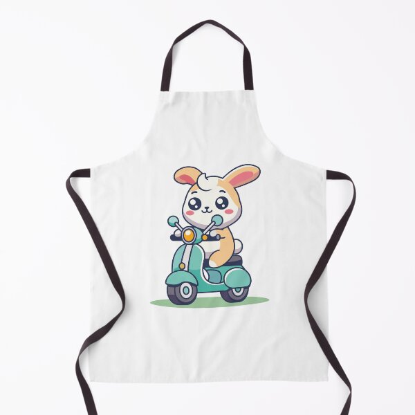 Item preview, Cute Bunny Rabbit Riding a Blue Scooter designed and sold by mjowsc.