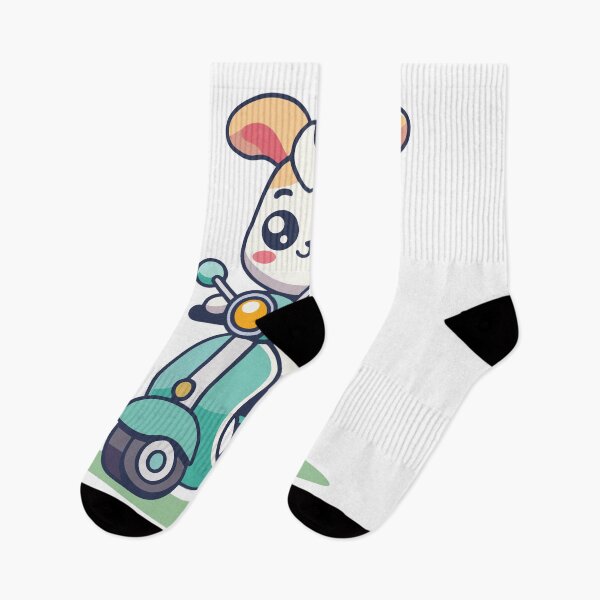 Item preview, Cute Bunny Rabbit Riding a Blue Scooter designed and sold by mjowsc.