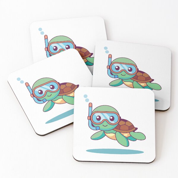 Item preview, Cute Sea Turtle Snorkeling Underwater designed and sold by mjowsc.