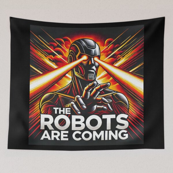 Item preview, Robot Los Bots se Aproximan IA Ciencia Ficción Futurista Android IA Tecnología Camiseta Gráfica designed and sold by TEEJAMBOREE.