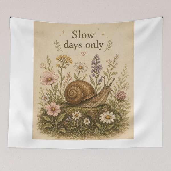 Item preview, Slow Days Only – Relaxed Cottagecore Lifestyle Design designed and sold by InkWanderStudio.