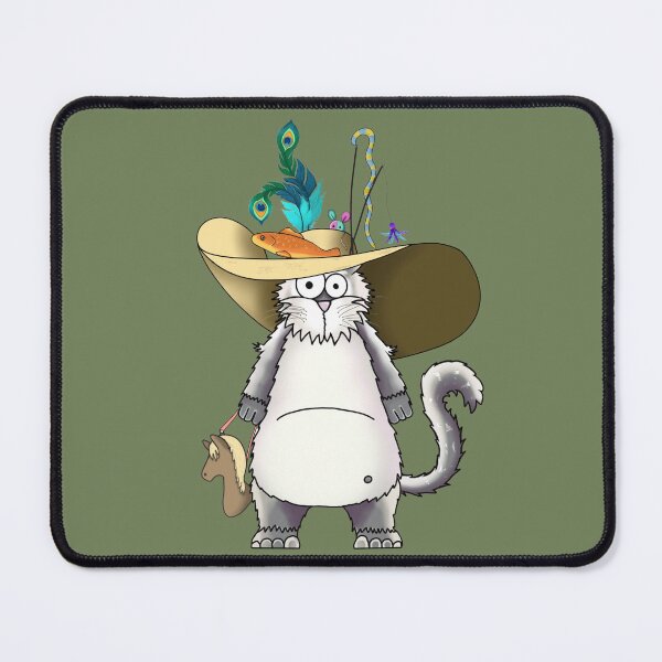 Item preview, Whimsical White Cat Royal Ascot Flamboyant Hat Illustration designed and sold by Englandbear.