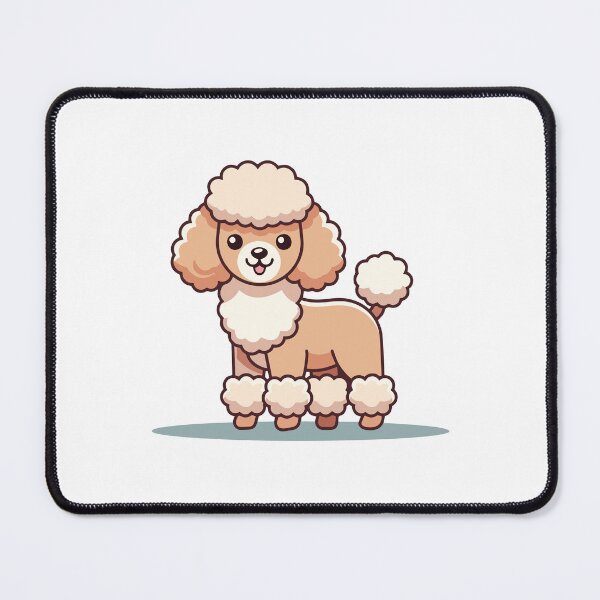 Item preview, Cute Fluffy Apricot Poodle Standing with Pom-Poms designed and sold by mjowsc.