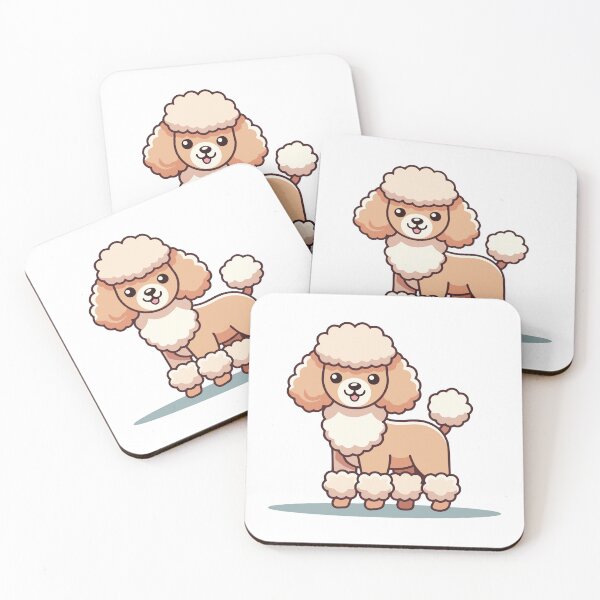 Item preview, Cute Fluffy Apricot Poodle Standing with Pom-Poms designed and sold by mjowsc.