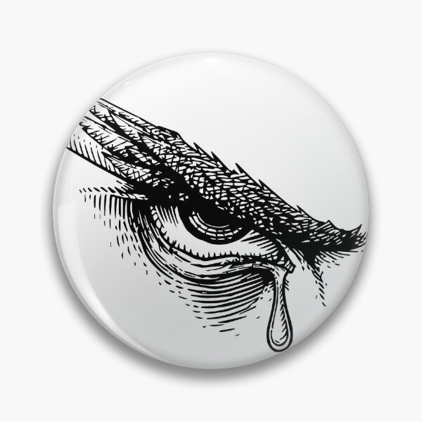 Item preview, Fallen Angel Crying Eye - Dark Aesthetic Woodcut Illustration designed and sold by LoFi-OG.