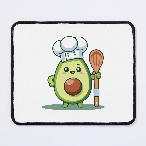 Item preview, Cute Avocado Chef with Wooden Spoon Cartoon designed and sold by mjowsc.