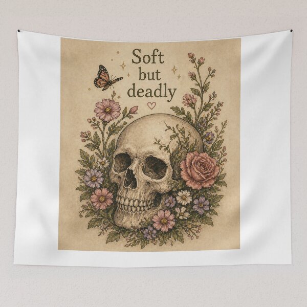 Item preview, Soft But Deadly – Cute but Fierce Cottagecore Design designed and sold by InkWanderStudio.