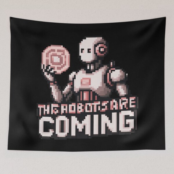 Item preview, Robot The Bots Are Coming AI Sci Fi Futuristic Android AI Tech Graphic Tee designed and sold by TEEJAMBOREE.
