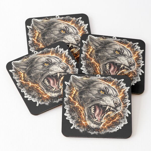 Item preview, Fierce Panther – Wild Rage Beast Sticker designed and sold by KeiiMarket.