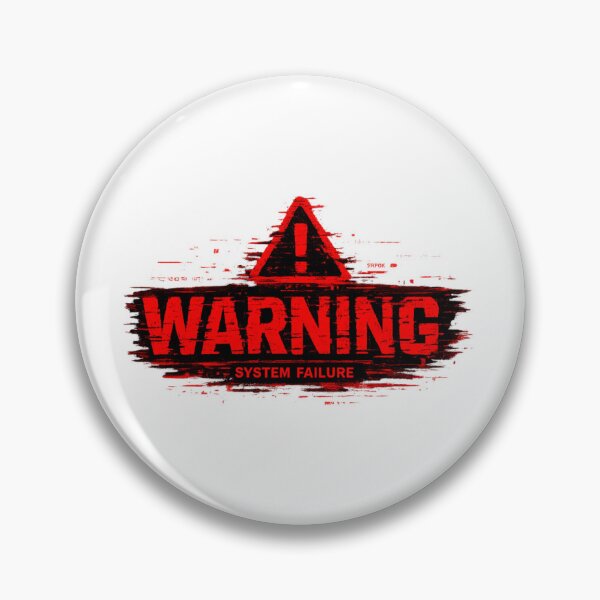 Item preview, WARNING System Failure Glitch Shirt – Dark Cyberpunk Aesthetic Red Design designed and sold by unglaublichGut.