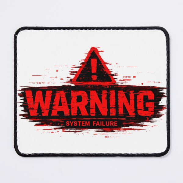 Item preview, WARNING System Failure Glitch Shirt – Dark Cyberpunk Aesthetic Red Design designed and sold by unglaublichGut.