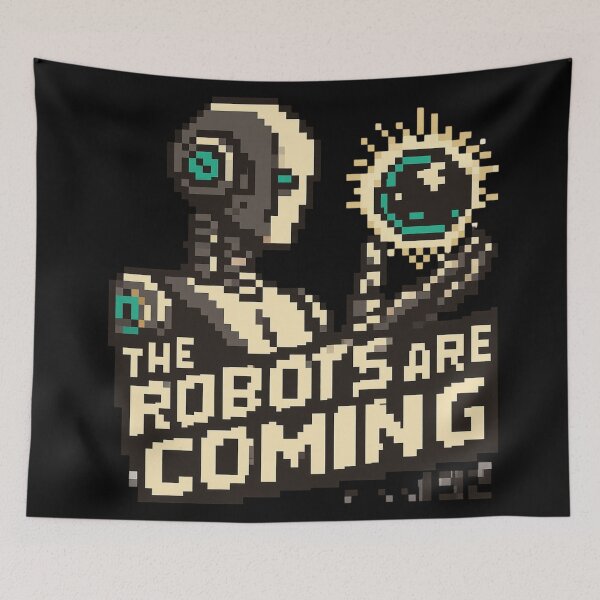 Item preview, Robot The Bots Are Coming AI Sci Fi Futuristic Android AI Tech Graphic Tee designed and sold by TEEJAMBOREE.