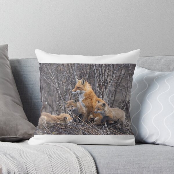 Item preview, Mama red fox and her kits designed and sold by James Cumming.