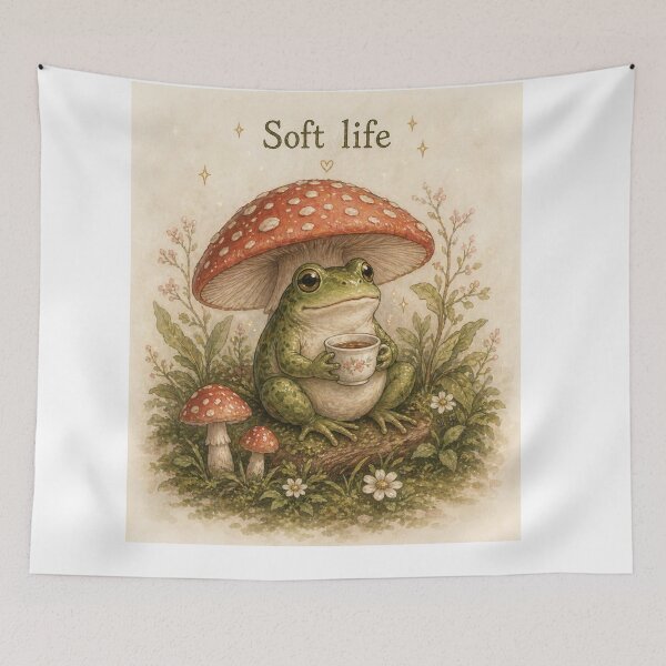 Item preview, Soft Life Aesthetic Quote – Cozy Cottagecore Minimal Design designed and sold by InkWanderStudio.