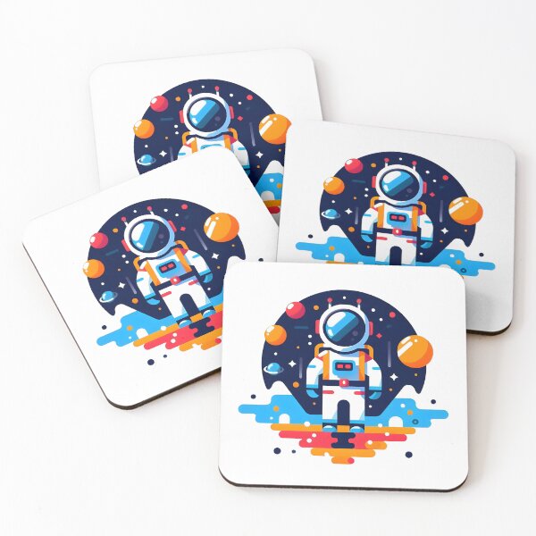 Item preview, Cute Astronaut in Space – Colorful Galaxy Illustration designed and sold by PalmixArt.