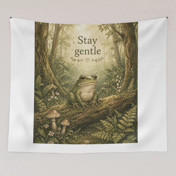 Item preview, Stay Gentle – Soft Reminder Cottagecore Quote Design designed and sold by InkWanderStudio.