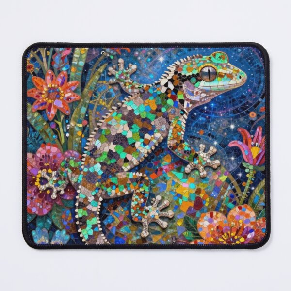Item preview, Floral Mosaic Stargazing Gecko designed and sold by Simplybe1.