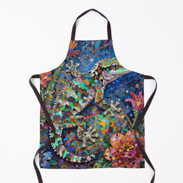 Item preview, Floral Mosaic Stargazing Gecko designed and sold by Simplybe1.