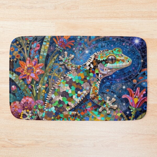 Item preview, Floral Mosaic Stargazing Gecko designed and sold by Simplybe1.