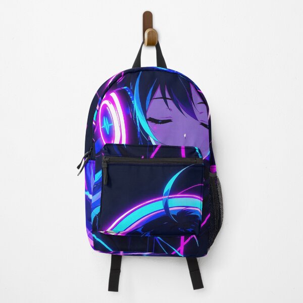 Item preview, Cyberpunk Anime Girl Headphones Design, Neon Music Aesthetic, Futuristic Streetwear Graphic designed and sold by MouradStudio.