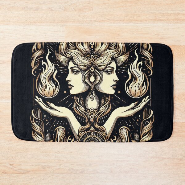Item preview, Fire Goddess – Sacred Feminine Power, Gold Line Art designed and sold by Roberta Calabrese.