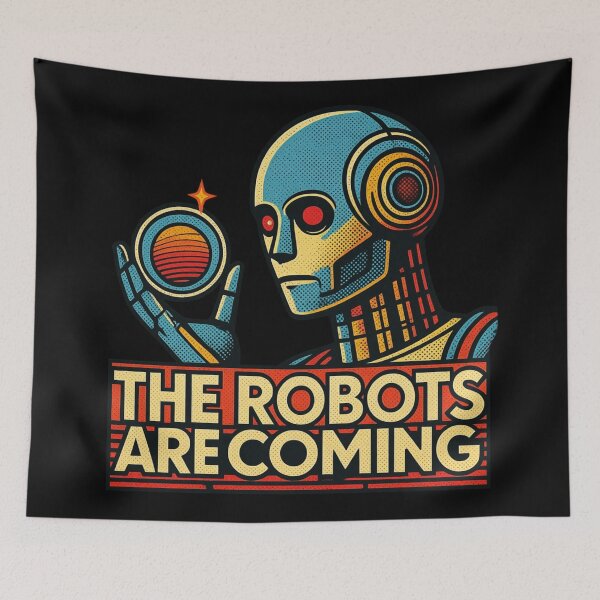 Item preview, Robot The Bots Are Coming AI Sci Fi Futuristic Android AI Tech Graphic Tee designed and sold by TEEJAMBOREE.