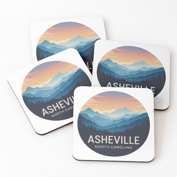 Item preview, Asheville North Carolina: Blue Ridge Mountains Circle Art designed and sold by CircinusStore.