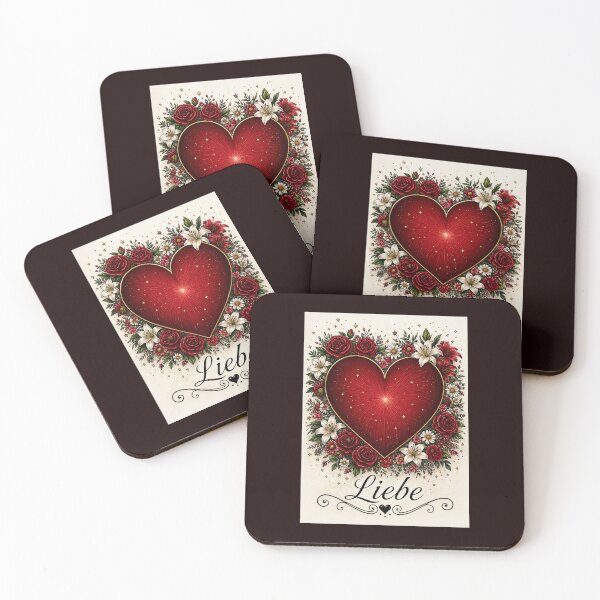 Item preview, Love in deep red / Heart full of passion and floral magic designed and sold by engelsinne777.