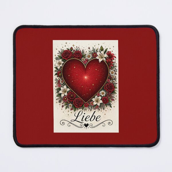 Item preview, Love in deep red / Heart full of passion and floral magic designed and sold by engelsinne777.