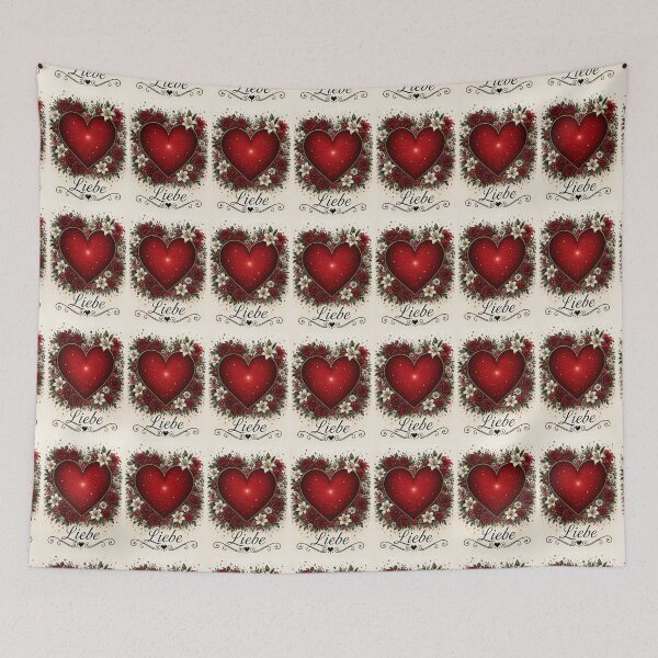 Item preview, Love in deep red / Heart full of passion and floral magic designed and sold by engelsinne777.