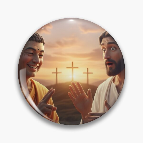 Item preview, Buddha vs Jesus – Rock Paper Scissors Funny Meme Design designed and sold by Idrojibz.
