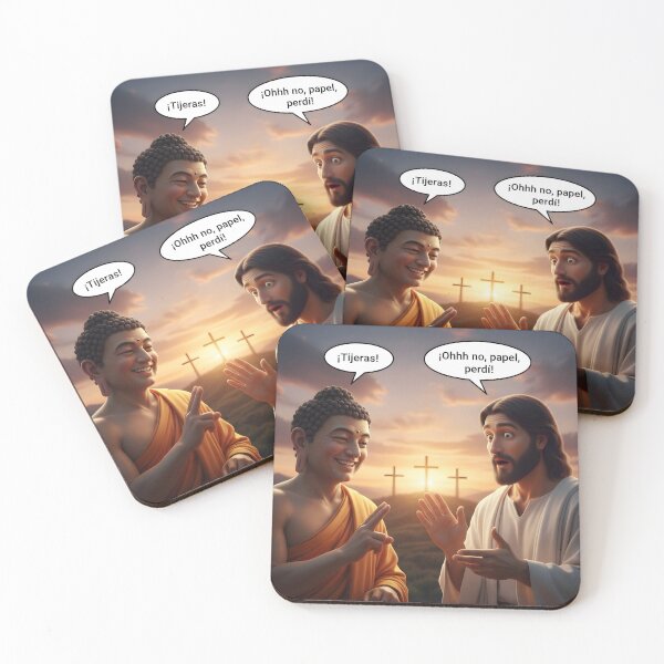 Item preview, Buddha vs Jesus – Rock Paper Scissors Funny Meme Design designed and sold by Idrojibz.