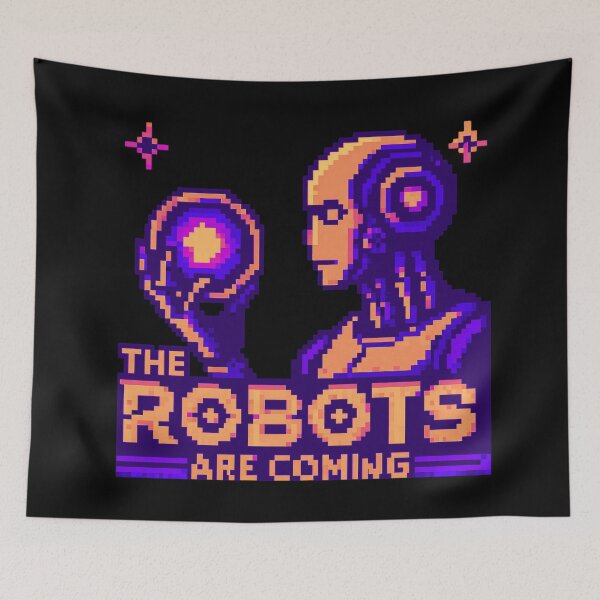 Item preview, Robot The Bots Are Coming AI Sci Fi Futuristic Android AI Tech Graphic Tee designed and sold by TEEJAMBOREE.