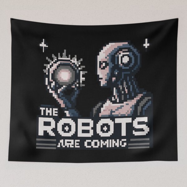 Item preview, Robot The Bots Are Coming AI Sci Fi Futuristic Android AI Tech Graphic Tee designed and sold by TEEJAMBOREE.