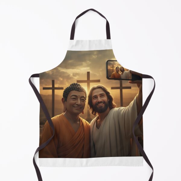 Item preview, Buddha & Jesus Selfie – Funny Religious Meme Design designed and sold by Idrojibz.