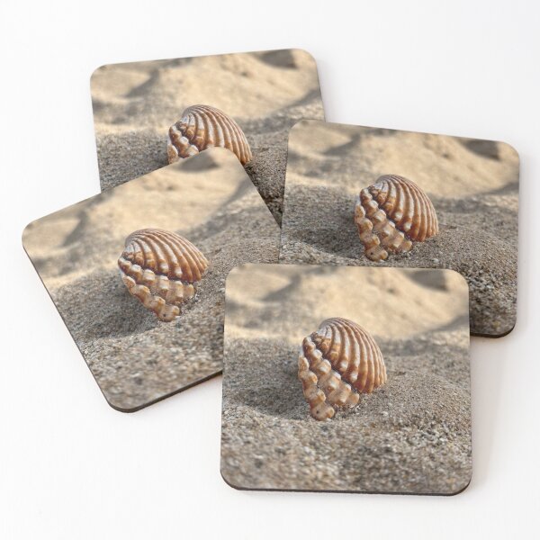 Item preview, Minimalist Brown Seashell on Sandy Beach designed and sold by Kainicram.