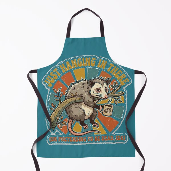Item preview, Just Hanging In There - Funny Sarcastic Opossum Retro Meme designed and sold by MCUL.
