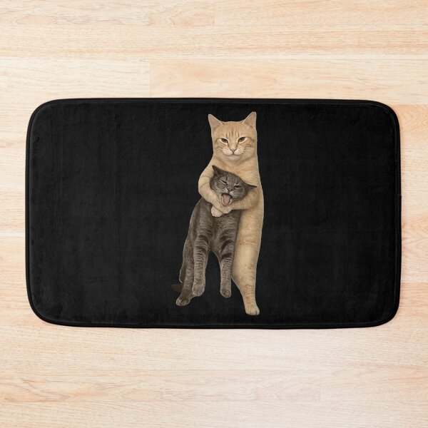 Item preview, Funny Orange Cat Hugging Grumpy Grey Cat Cute Wholesome Pet Humor designed and sold by Serene woods.
