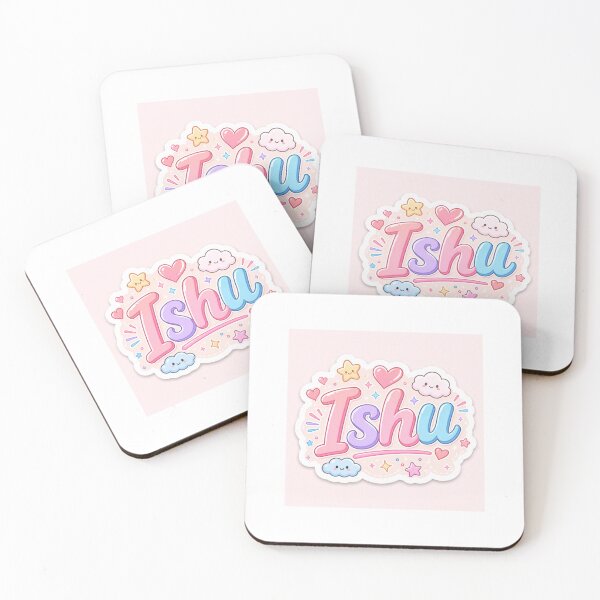 Item preview, Ishu Cute Kawaii Sticker | Pastel Aesthetic Name Design | Soft Girl Cute Typography designed and sold by Ishratparween11.