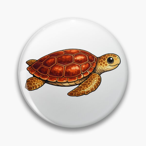 Item preview, Cute Loggerhead Turtle Cartoon Sea Turtle designed and sold by WhoopWhoopCo.