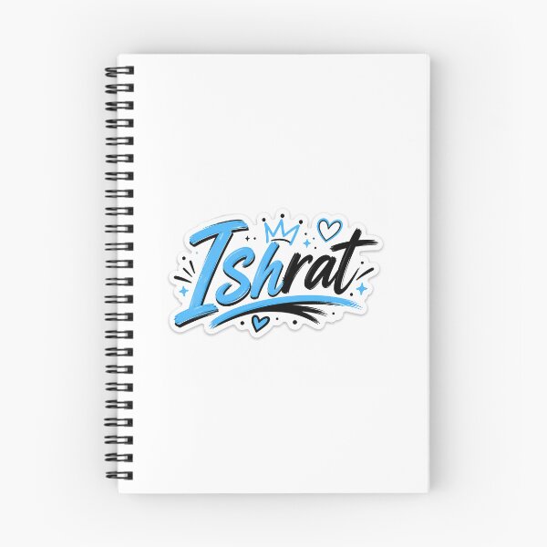 Item preview, Ishrat Name Sticker | Sky Blue & Black Aesthetic Typography Design | Stylish Custom Name Art designed and sold by Ishratparween11.