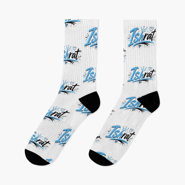 Item preview, Ishrat Name Sticker | Sky Blue & Black Aesthetic Typography Design | Stylish Custom Name Art designed and sold by Ishratparween11.