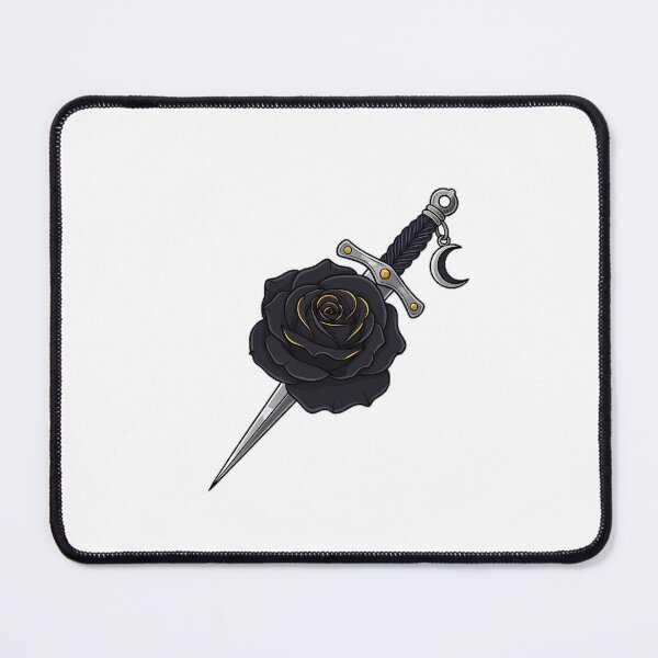 Item preview, Black Rose Dagger Charm designed and sold by IllumeInk.