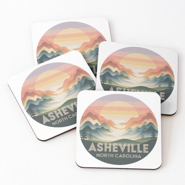 Item preview, Asheville North Carolina: Colorful Mountains  designed and sold by CircinusStore.