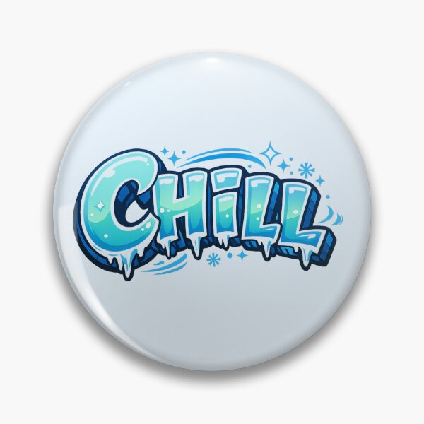 Item preview, Chill Icy Lettering Cool Vibe Text Design designed and sold by BROHLine Studio.