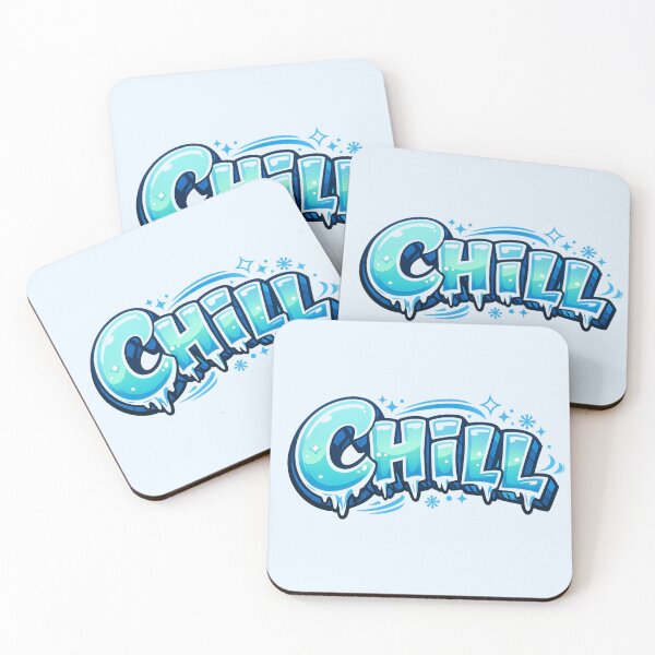 Item preview, Chill Icy Lettering Cool Vibe Text Design designed and sold by BROHLine Studio.